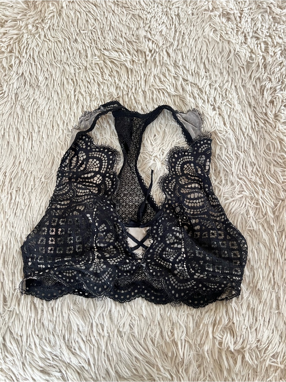 Victoria's Secret Black Lace Racerback Bralette